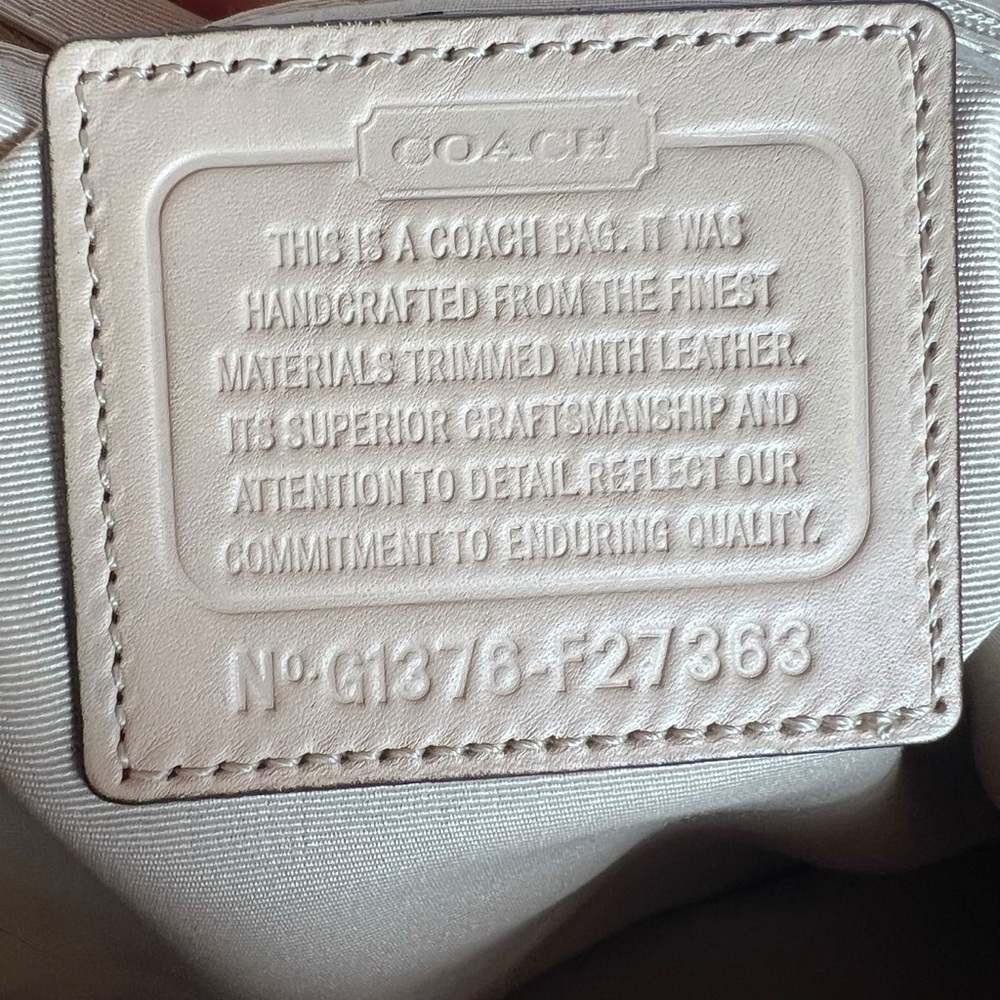 Coach Canvas Stripe Python Carryall Shoulder Bag … - image 7